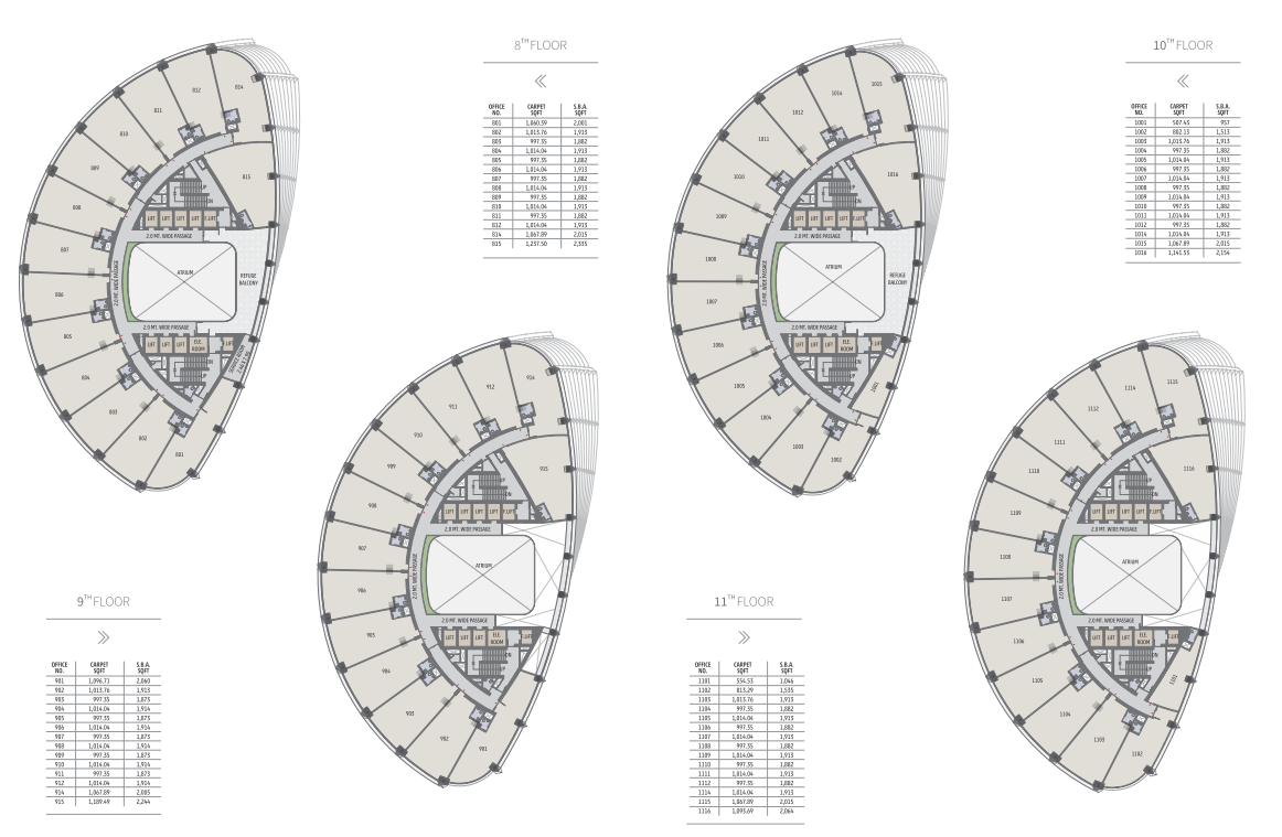 Offices for sale at Shivalik Curv, GIFT City Floor plan